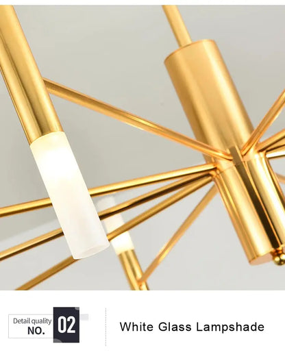 Moderne Nordic Design LED Hanglamp - G4 Kroonluchter Zwart/Goud