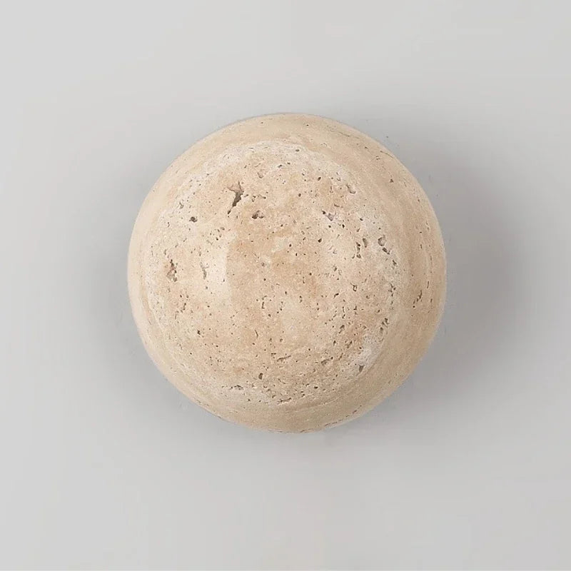 Nordic Limestone Wall Lamp - Natural Stone LED Light for Bedroom & Corridor
