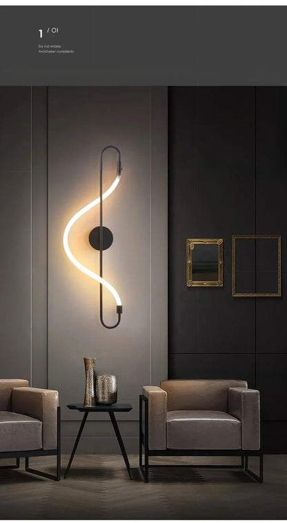 Modern LED Wall Lamp – Gold Aluminum Sconce