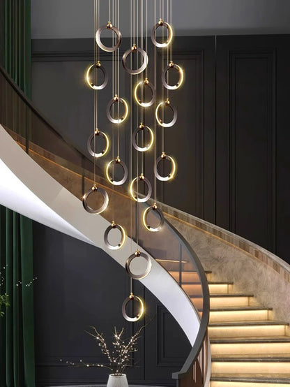Octo - Modern LED Pendant Light Chandelier for Living Room and Staircase