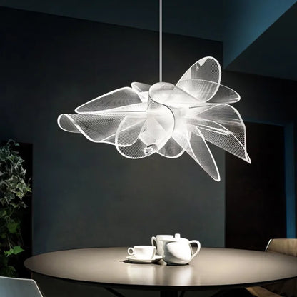 PETAL BLOOM – Moderne LED Hanglamp met Transparante Bloemblaadjes