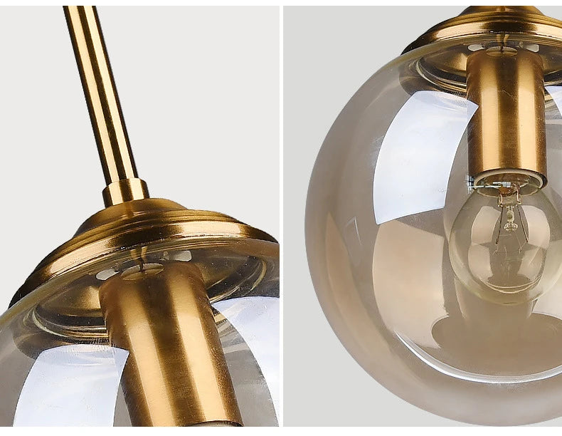 Nordische Glaspendelleuchte – Moderner LED-Kronleuchter für Wohn- und Esszimmer