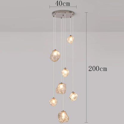 Modern Ring LED Pendant Light - 11 Rings Dimmable with Remote Control