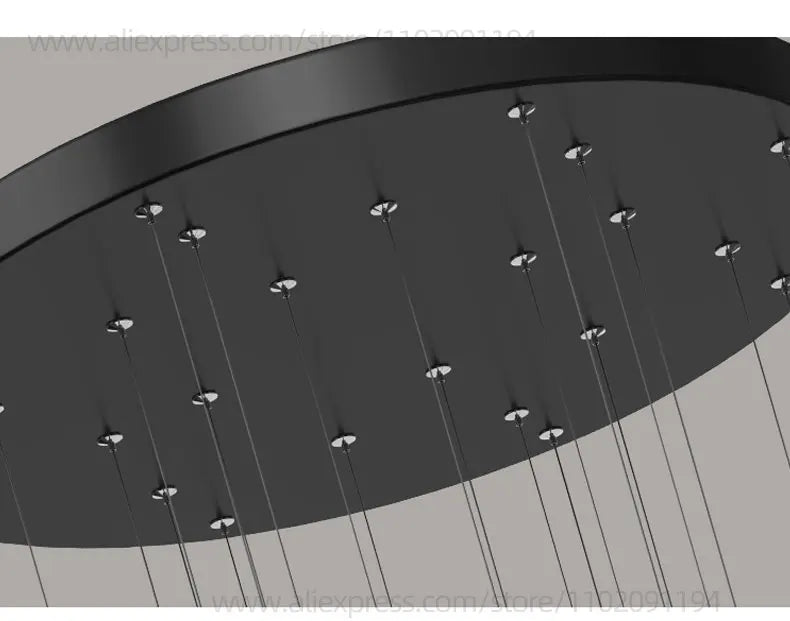Moderner runder LED-Pendelleuchter – Treppenhausleuchte mit mehreren Leuchten