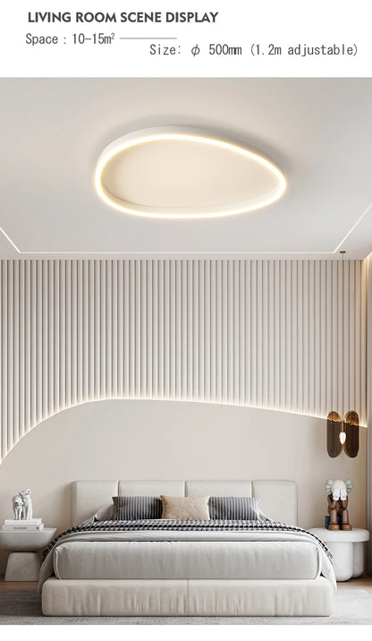 LED Ring Chandelier - Modern Pendant Light for Living Room, Bedroom & Dining Room