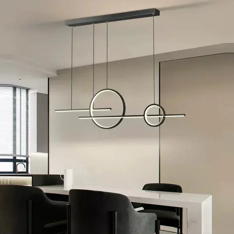 Modern LED Chandelier - Minimalist Pendant Light for Restaurant, Living Room & Bar