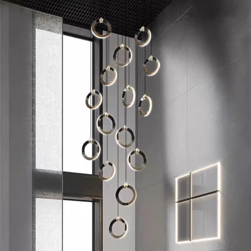Octo - Modern LED Pendant Light Chandelier for Living Room and Staircase