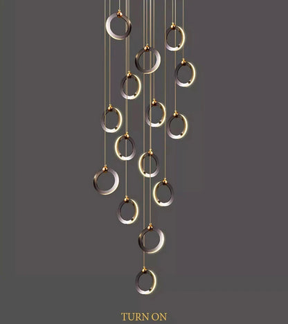 Octo - Modern LED Pendant Light Chandelier for Living Room and Staircase