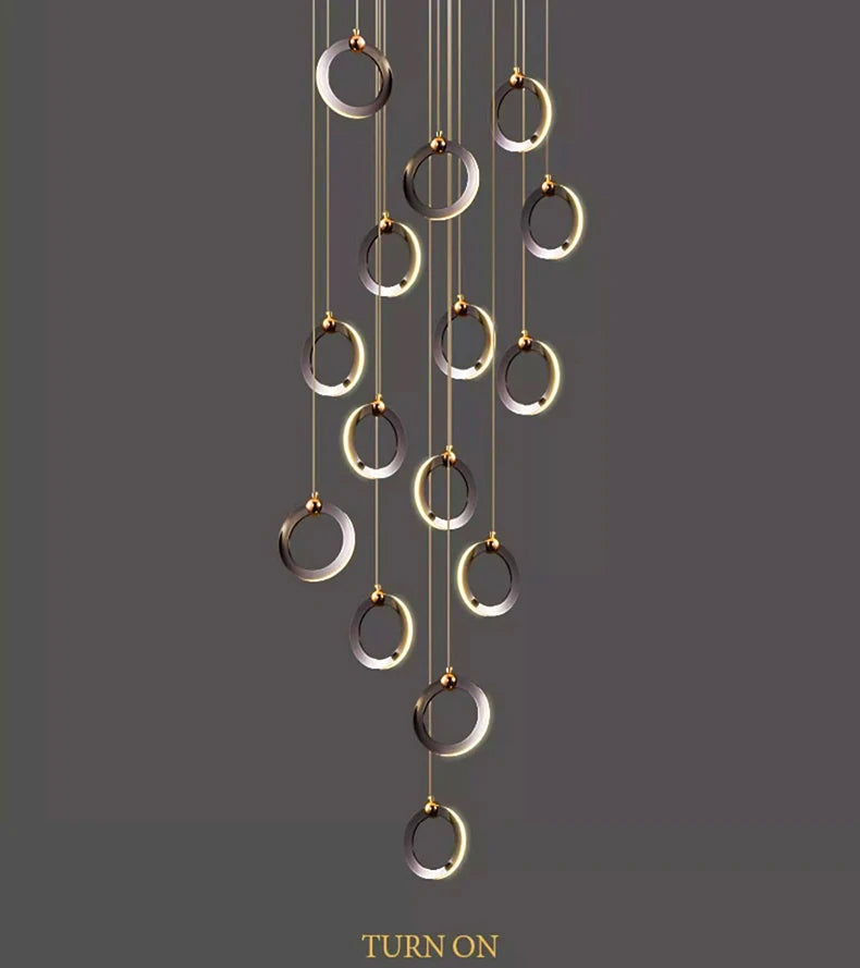 Octo - Modern LED Pendant Light Chandelier for Living Room and Staircase