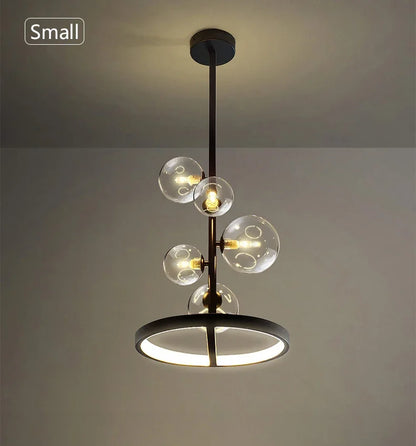 NOSTAGA Glas-Rundpendelleuchte – LED-Kronleuchter