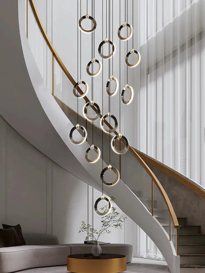 Octo - Modern LED Pendant Light Chandelier for Living Room and Staircase