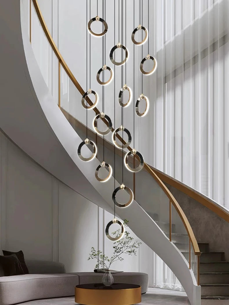 Octo - Modern LED Pendant Light Chandelier for Living Room and Staircase