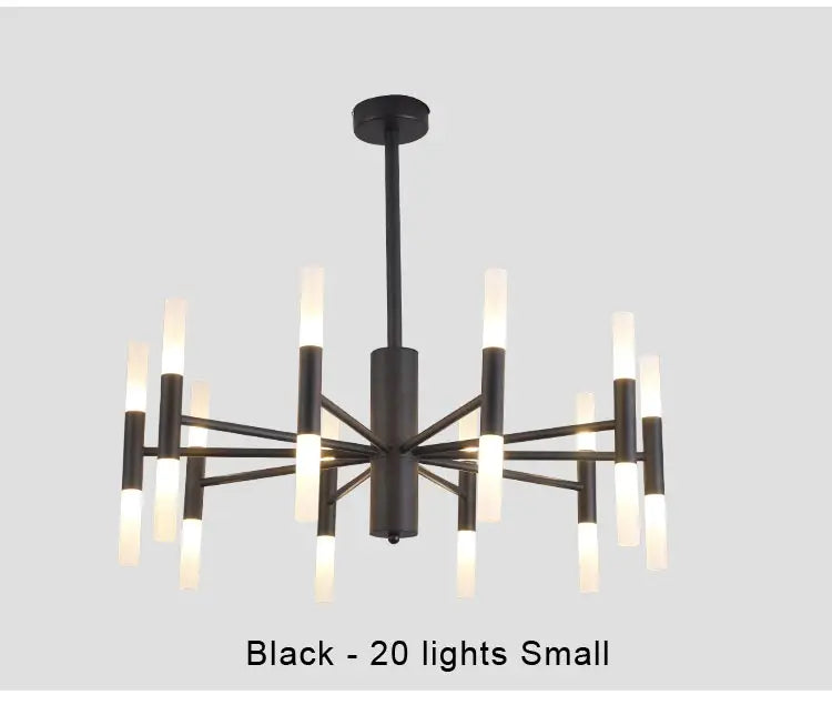 Moderne Nordic Design LED Hanglamp - G4 Kroonluchter Zwart/Goud