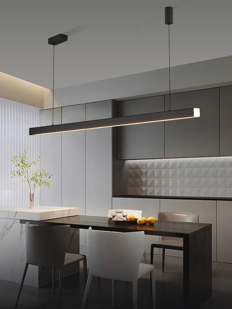 Moderner linearer LED-Kronleuchter – Minimalistische Pendelleuchte für Kücheninsel und Esszimmer