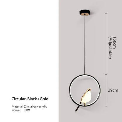 LED-Pendelleuchte „Elstervogel“ – Modernes nordisches Design