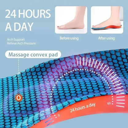 Sport Insoles - Orthopedic Shoe Inserts with Shock Absorption & Breathable Cushioning for Men & Women