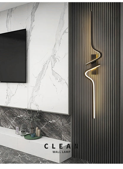 Modern LED Wall Lamp – Minimalist Strip Sconce For Bedside
