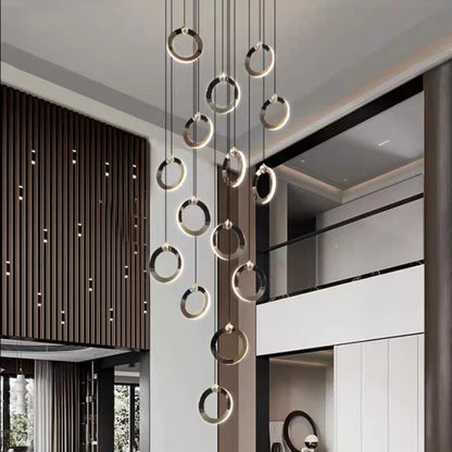 Octo - Modern LED Pendant Light Chandelier for Living Room and Staircase