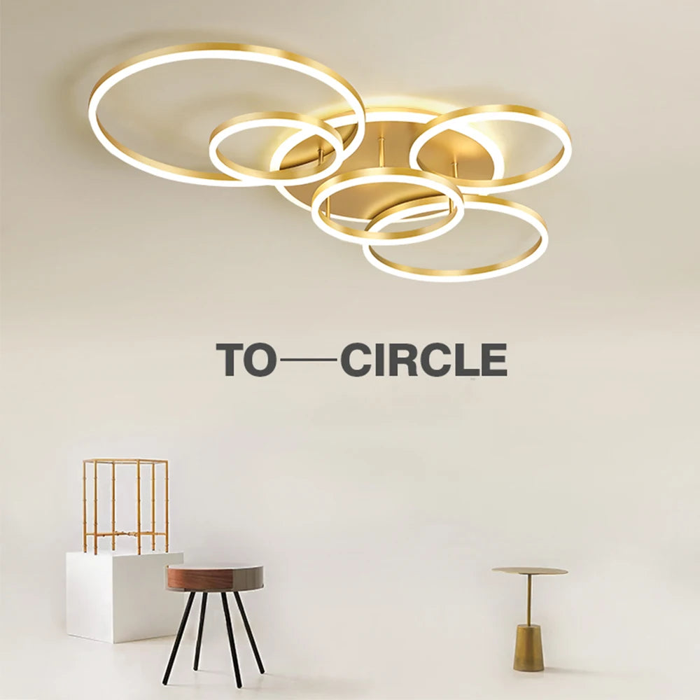 Modern LED Ceiling Chandelier - Dimmable Multi-Head Design
