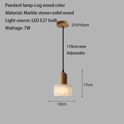 Luxuriöse Marmor-Pendelleuchte – LED-Lampe im Wabi-Sabi-Stil aus Naturstein