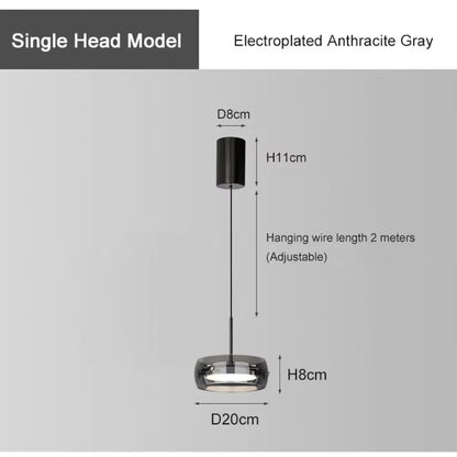 Glas-Pendelleuchte – Moderner LED-Kronleuchter für Wohn- und Essbereich