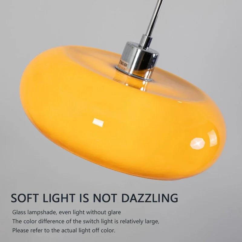 BAUHAUS Modern Glass Pendant Light - Matte Shade Hanging Lamp