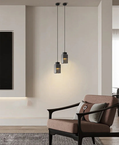 Nordic Glazen LED Hanglamp Zwart / Goud