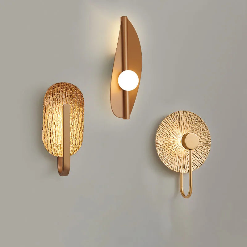 Blatt-LED-Wandleuchte – Art-déco-Nachttischleuchte