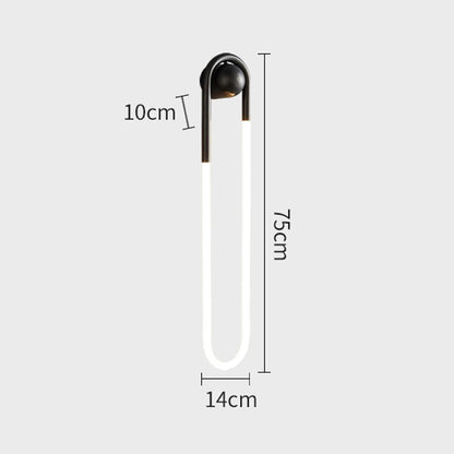 U-vormige led-wandlamp – Art-decodesign | Koper of zwart