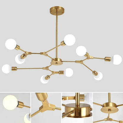 Sputnik Chandelier - Modern Art Deco Molecular Ceiling