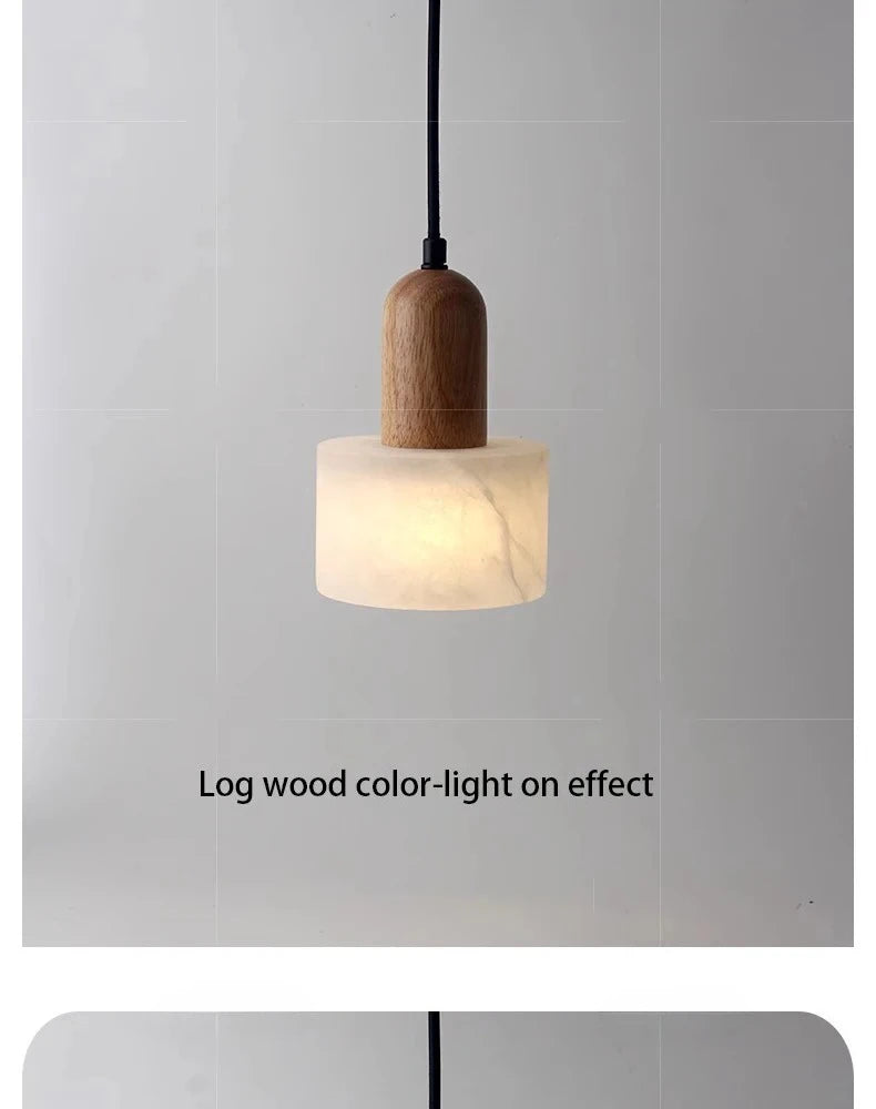 Luxuriöse Marmor-Pendelleuchte – LED-Lampe im Wabi-Sabi-Stil aus Naturstein