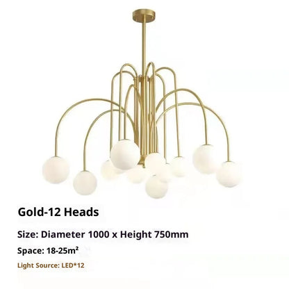 LED Pendant Light Diva - Glass Ball Chandelier
