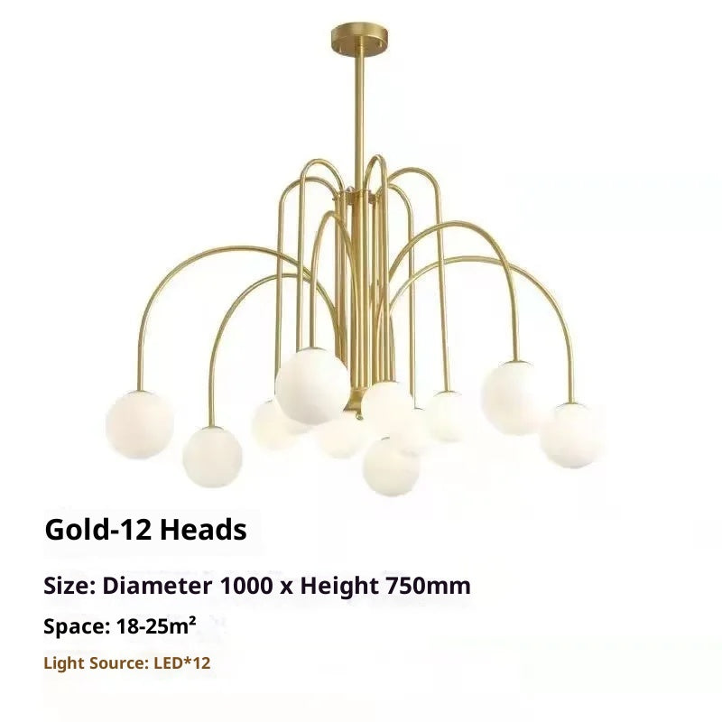 LED Pendant Light Diva - Glass Ball Chandelier