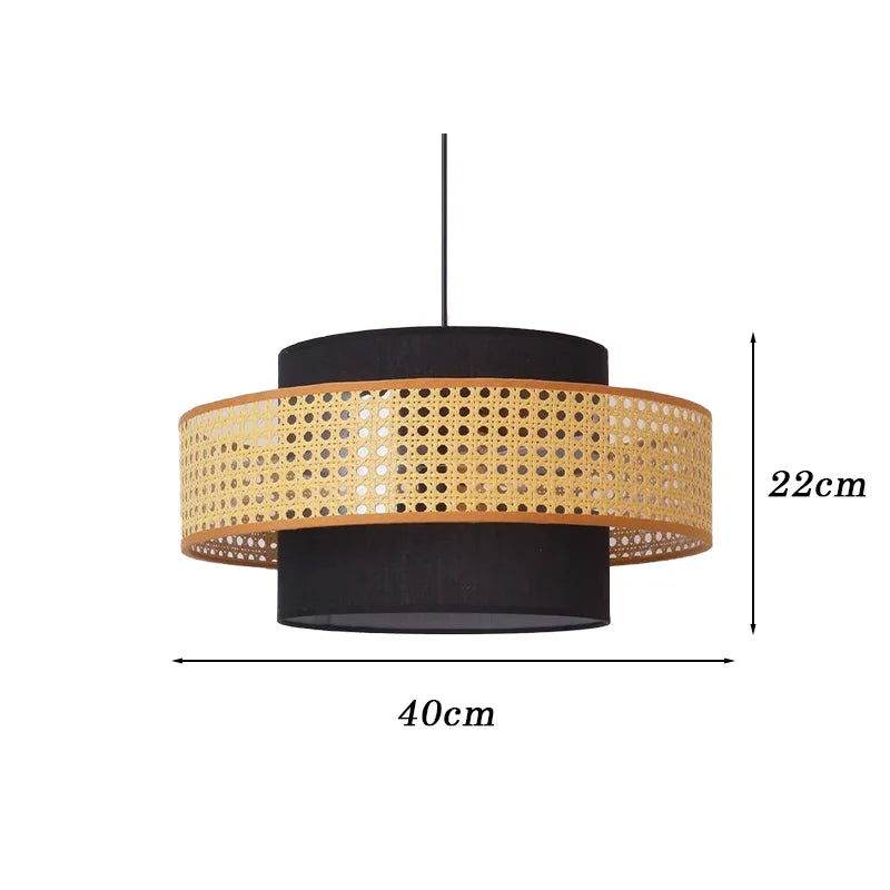 Geweven hanglamp – Rattan Wabi-Sabi & Japandi-stijl