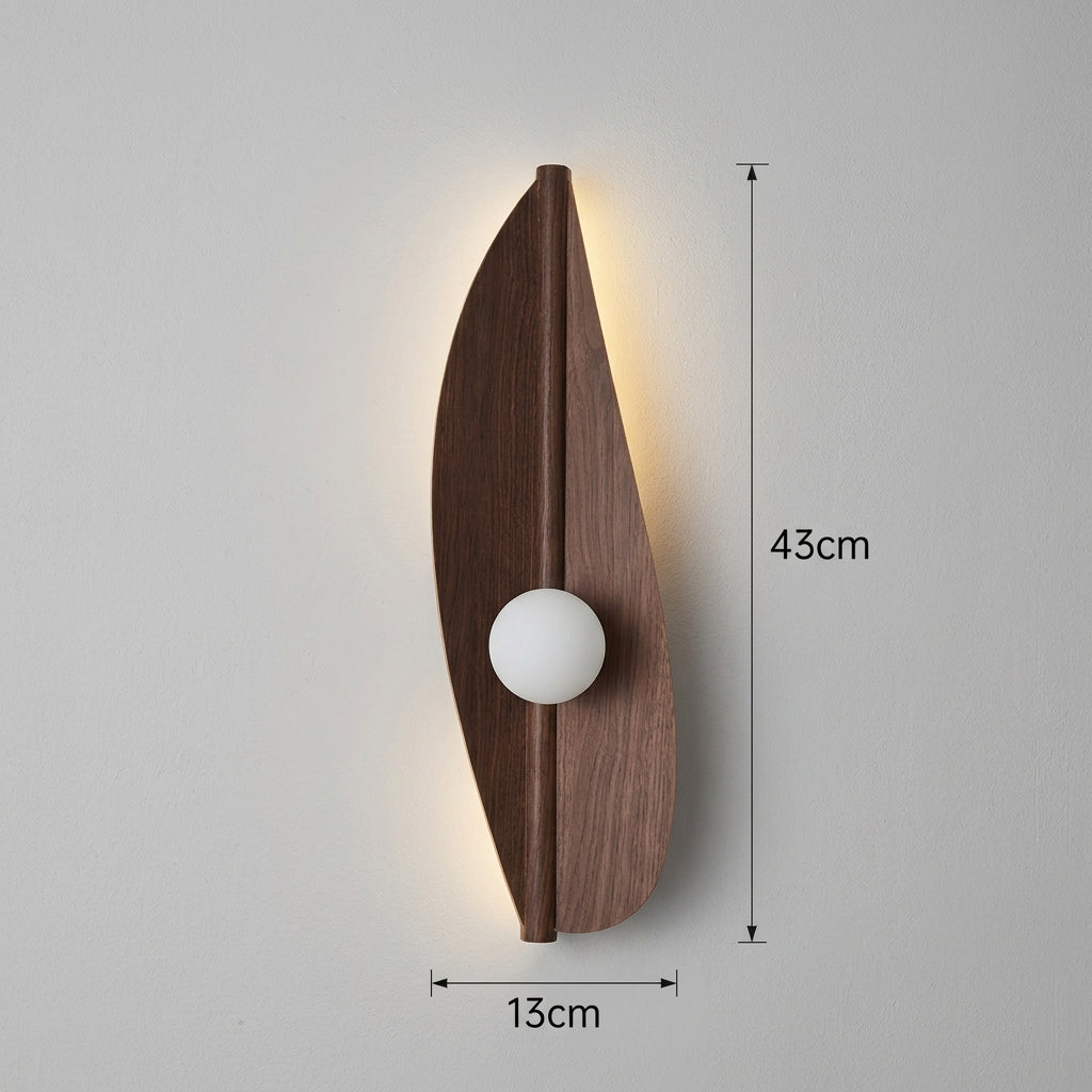 Blatt-LED-Wandleuchte – Art-déco-Nachttischleuchte