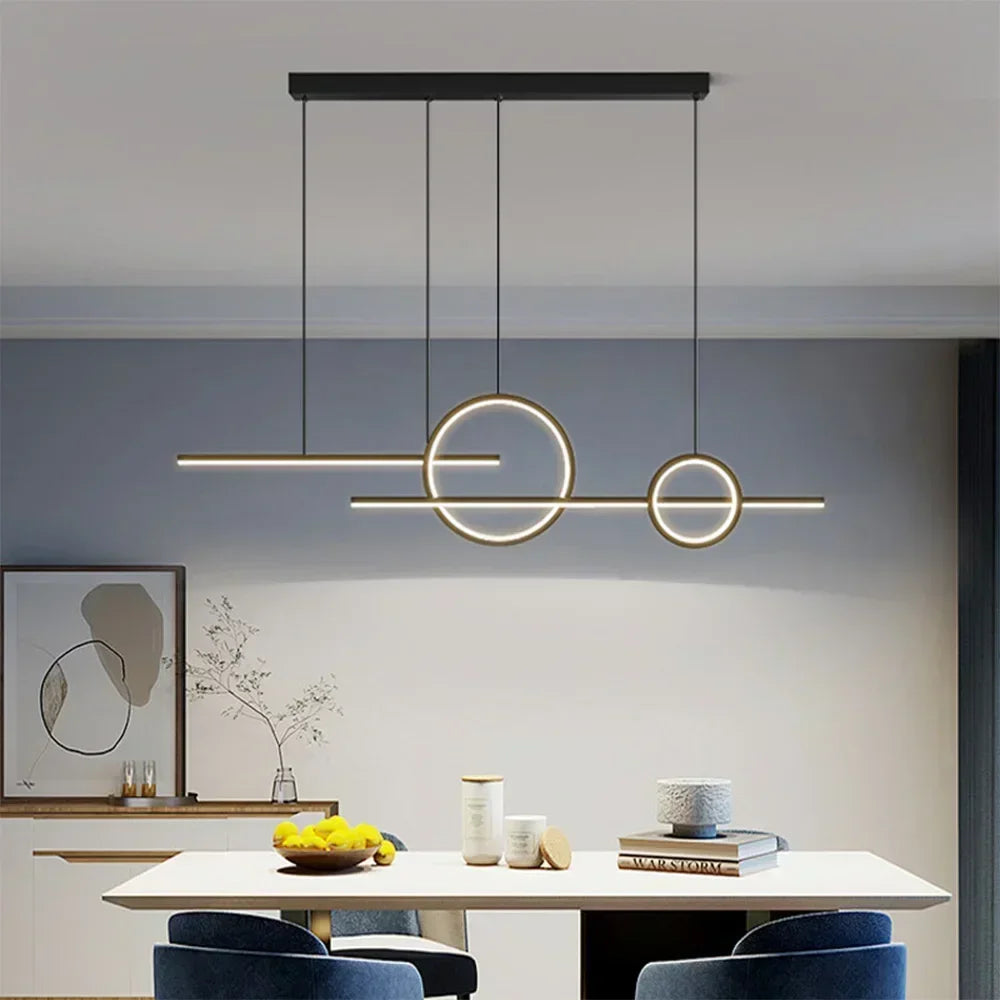 Modern LED Chandelier - Minimalist Pendant Light for Restaurant, Living Room & Bar