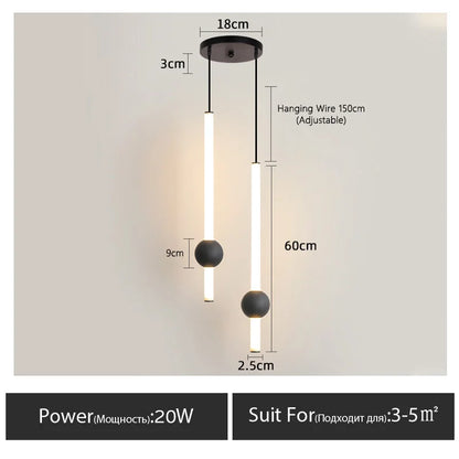 Minimalistische Nachttischleuchte – Moderne LED-Einflammenlampe