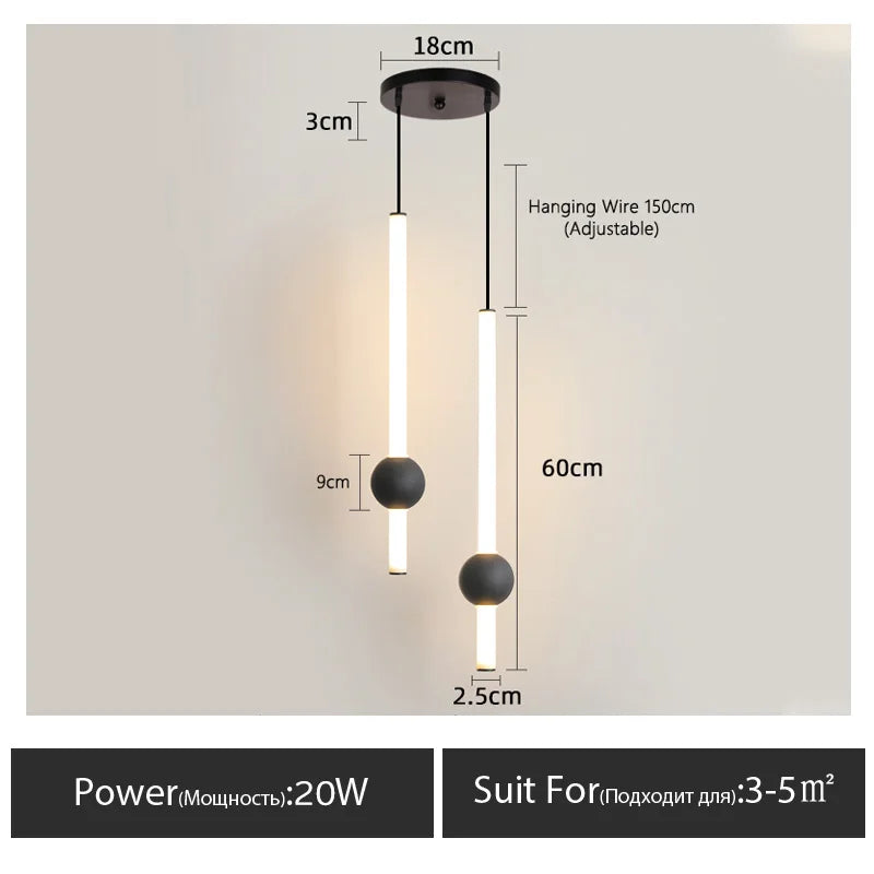 Minimalistische Nachttischleuchte – Moderne LED-Einflammenlampe