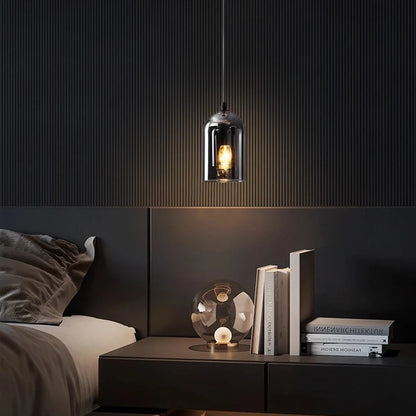 Moderne Pendelleuchte – Glas & Eisen, 1 oder 3 Köpfe, dimmbar
