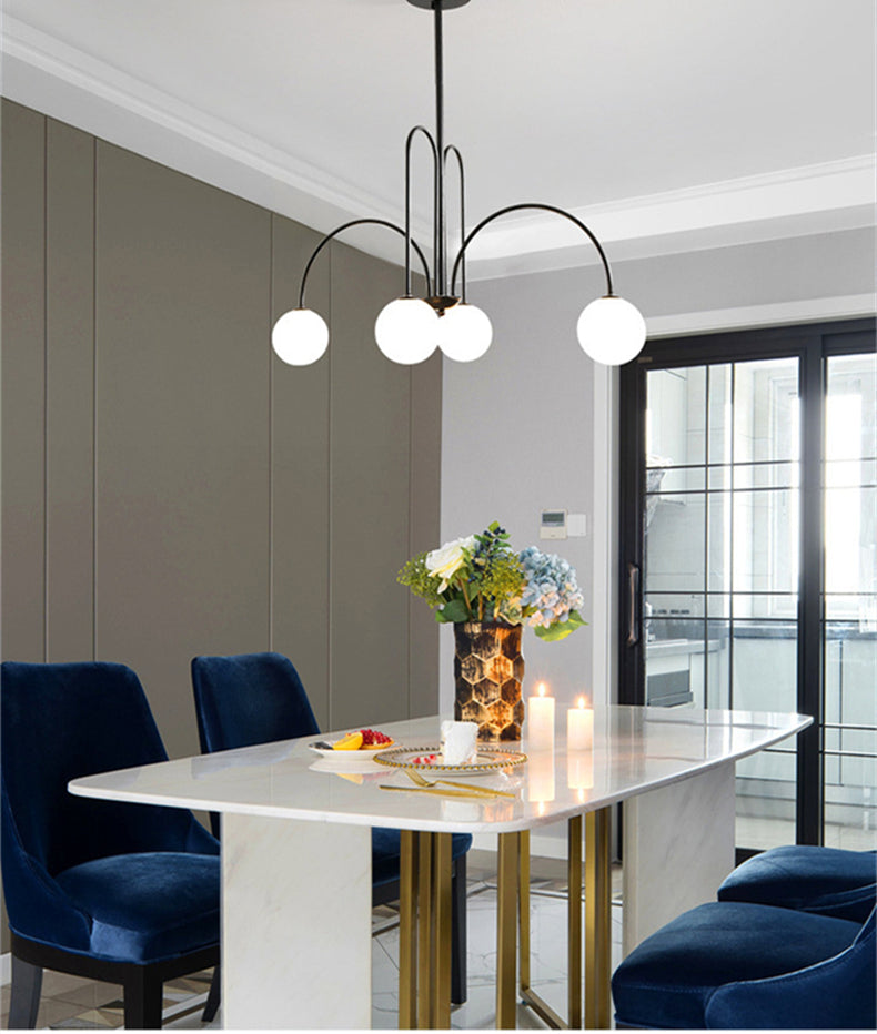 LED Pendant Light Diva - Glass Ball Chandelier