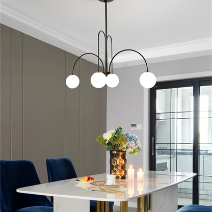 LED Pendant Light Diva - Glass Ball Chandelier