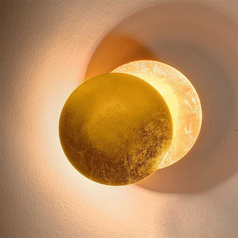Mond-Konzept Solar Eclipse Wandleuchte - Nordische Vintage Messing Wandleuchte 20cm