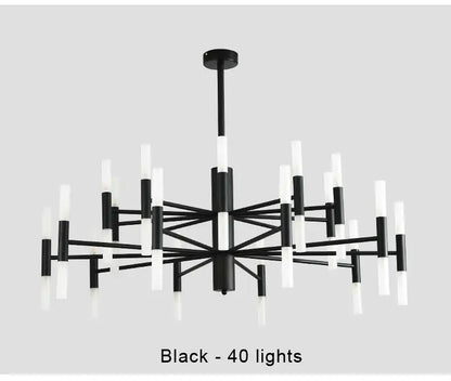 Moderne Nordic Design LED Hanglamp - G4 Kroonluchter Zwart/Goud