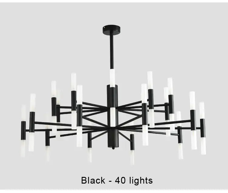 Moderne Nordic Design LED Hanglamp - G4 Kroonluchter Zwart/Goud