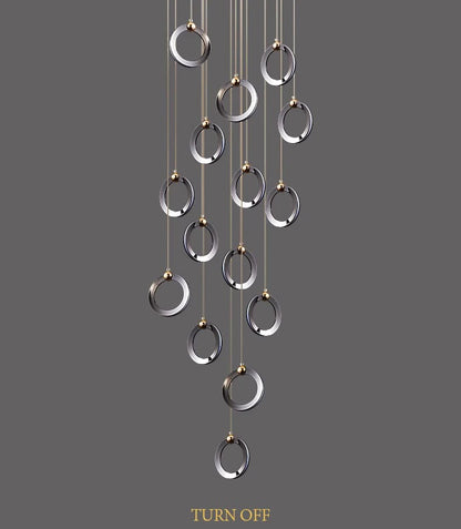 Octo - Modern LED Pendant Light Chandelier for Living Room and Staircase