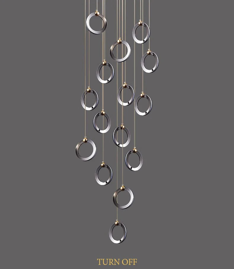 Octo - Modern LED Pendant Light Chandelier for Living Room and Staircase