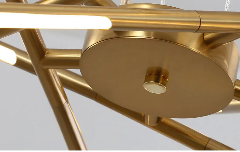 LED Tube Hanglamp - 12 Lichts - Zwart