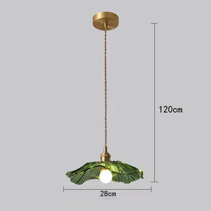 Flower Glass Pendant Lamp - Copper Ceiling Chandelier