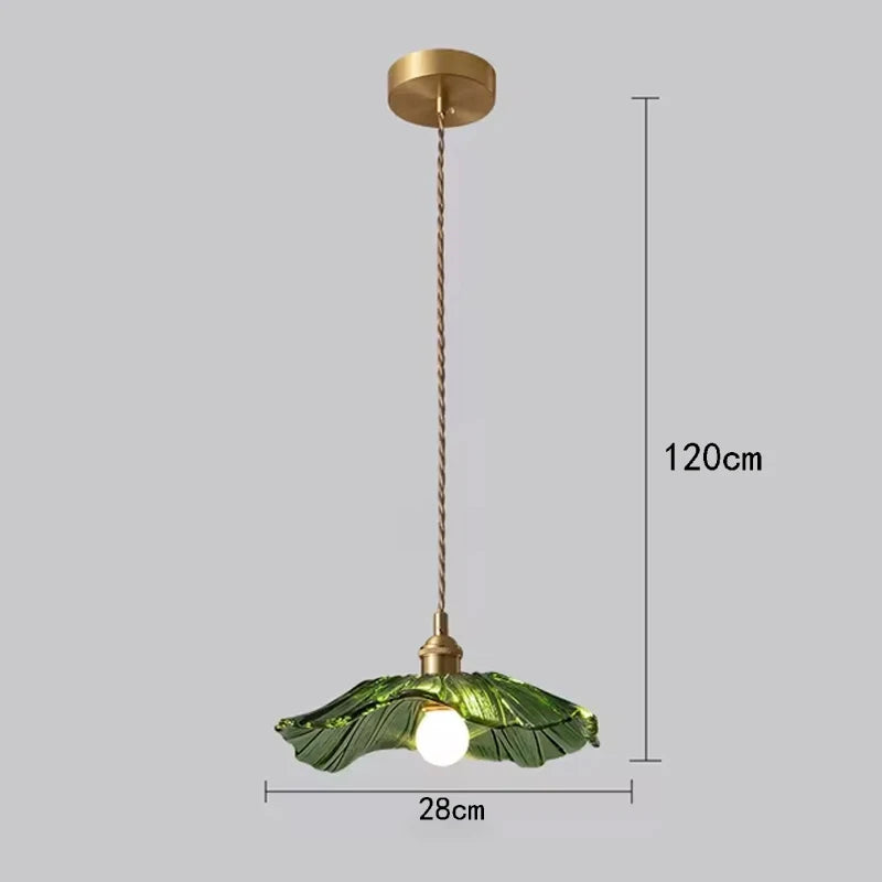 Flower Glass Pendant Lamp - Copper Ceiling Chandelier