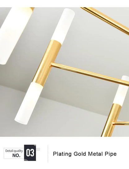 Moderne Nordic Design LED Hanglamp - G4 Kroonluchter Zwart/Goud
